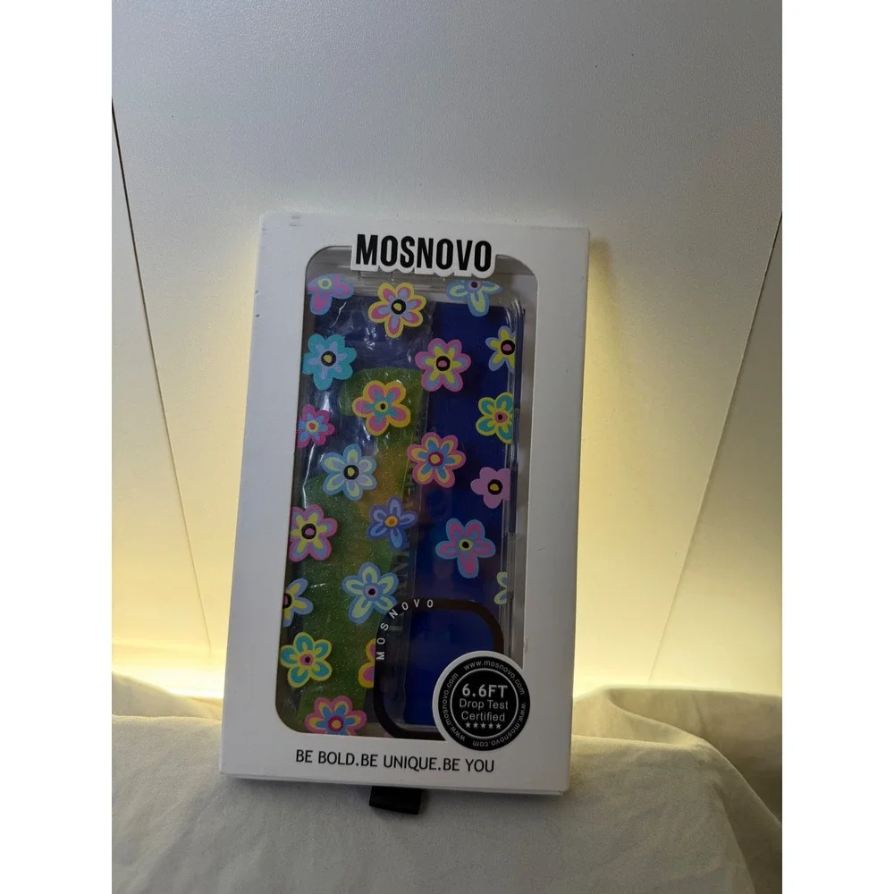 MOSNOVO iPhone 16 Pro Case Clear Floral Pattern 6.6ft Drop Protection I16-T573